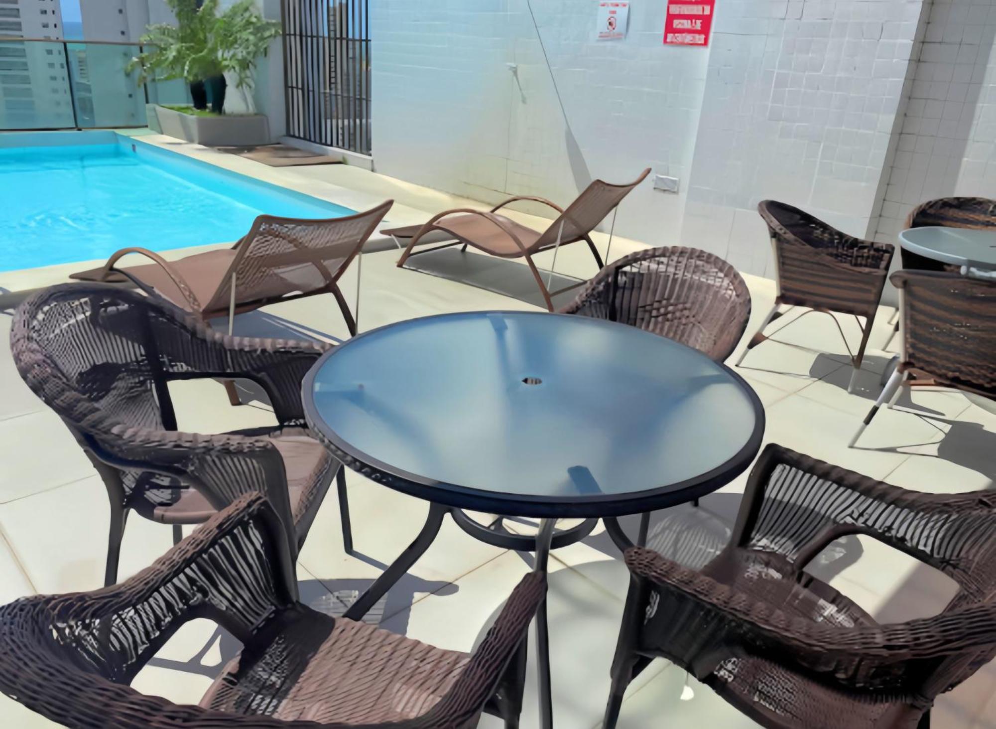 Flat Piscina No Rooftop Aluguel Temporada Em 헤시피 외부 사진