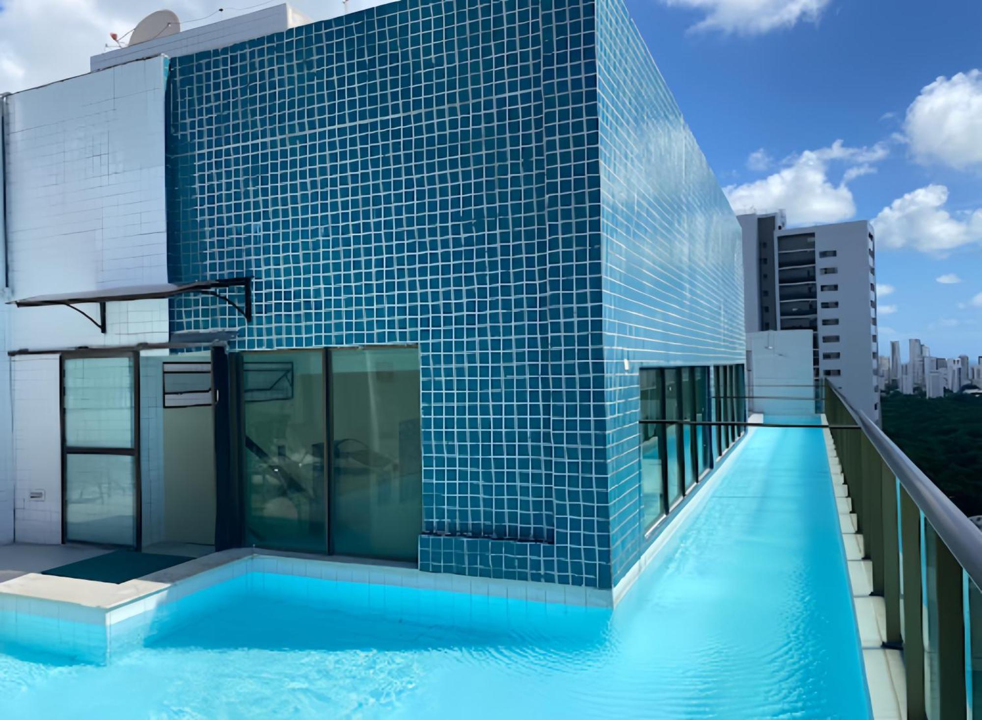 Flat Piscina No Rooftop Aluguel Temporada Em 헤시피 외부 사진