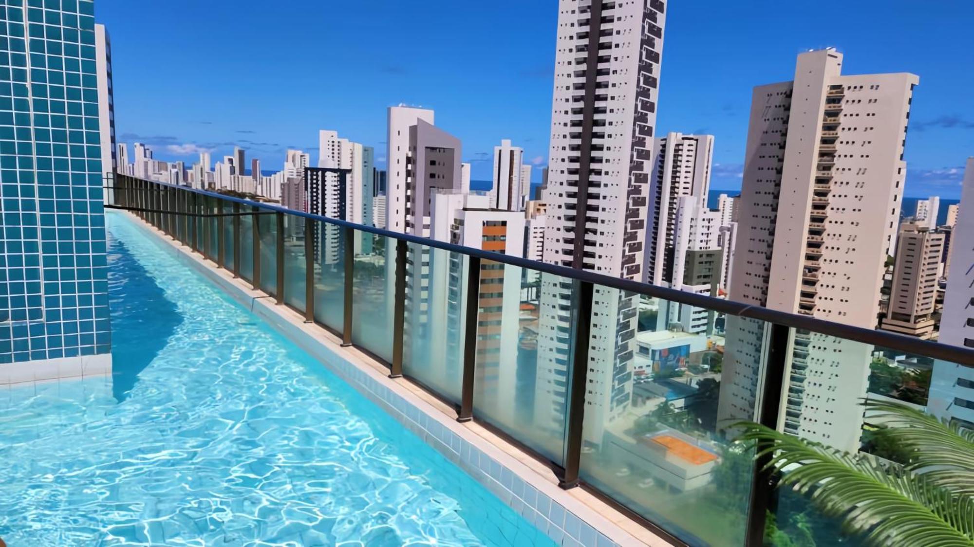 Flat Piscina No Rooftop Aluguel Temporada Em 헤시피 외부 사진