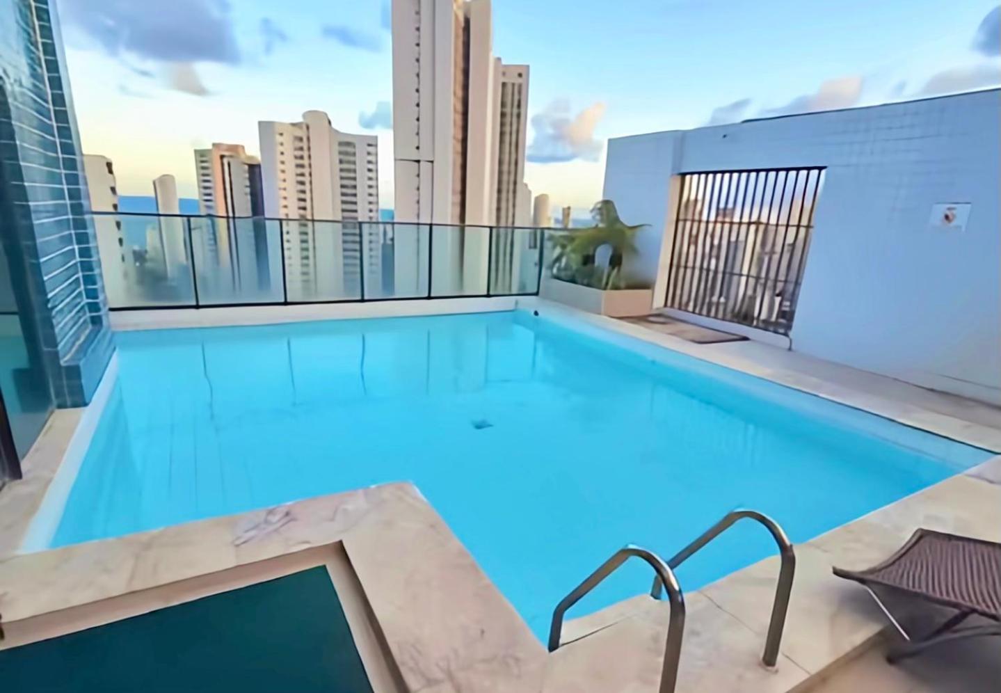 Flat Piscina No Rooftop Aluguel Temporada Em 헤시피 외부 사진